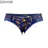 Logami Mini Shorts Sexig Låg midja Denim Micro Women Party Clubwear Ladies Short Feminino Jeans 210719