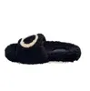 high quality winter Men Cartoon slippers fashion Lazy black white letter women designer shoes sexy platform Lady 100% keep warm wool flops Large size 35-41-42