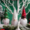 Weihnachtsstrick -Anhänger 3pcs/Set kleiner gesichtsloser Puppenanhänger Weihnachts -Baum -Ornamente