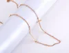 Religious Titanium Stainless Steel Double Cross Choker Necklaces For Women Rose Gold Chain Link Pendant Necklace BN19173 Chokers
