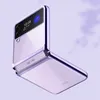 Étuis de téléphone par galvanoplastie transparents simples pour Samsung Galaxy Z Flip 3, écran pliable, couverture complète de protection rigide tout compris