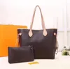 El çantası yüksek kaliteli kadın çanta Avrupa renk tasarımcı çanta lüks klasik baskı omuz mesleği çantaları cüzdanlar 2 adet set