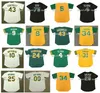 Retrocesso REGGIE JACKSON Atletismo Camisa de Beisebol DENNIS ECKERSLEY McGwire BARRY ZITO RICKEY HENDERSON JOSE CANSECO MIGUEL TEJADA ROLLIE FINGERS HATTEBERG