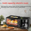 Macchina per fare la colazione multifunzione 3 in 1 Macchina per il caffè elettrica Frittata Padella Pane Pizza Forno per la casa