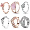 sterling silber rosa herz-ring