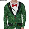 Suéteres masculinos Funny Feio Feio Christmas 3D suéter unissex homens mulheres pulôver de férias pullings tops romancty outono inverno roupas de inverno