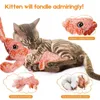 전기 이동 물고기 고양이 장난감 대화 형 플로핑 랍스터 닙 사실적인 닙 키커 장난감 새끼 고양이 키티 211122에 대 한 애완 동물 제품