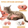 Poisson en mouvement électrique Jouet de chat interactif Flopping Lobster NIP Réaliste NIP Kicker Jouets Produit pour animaux de compagnie pour chaton Kitty 211122