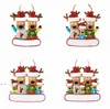 NewChristmas Ornament Висит олень семейное декор для рождественского дерева домашнего офиса украшения комнаты ремесла со строкой ассорти подвески LLF11357