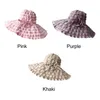 Wide Brim Hats Anti UV Korean Style Fashion Casual For Women Girls One Size Beach Floppy Sun Hat Holiday Vacation Large Flower