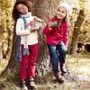 2-8年の子供春秋の子供の女の子の二重極遊走の葉のジャケットの柔らかい暖かい211204