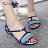 Women Sandals Flat Casual Jelly Shoes Sandalia Feminina Beach Candy Color Slides Ladies Flip Flops Slippers Sandalias Mujer Y0721