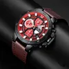 NAVIFORCE Watches Men Fashion Sports Watches Top Luxury Brand Leather Waterproof Quartz Wristwatch Chronograph Date Male Clock 210517