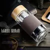 12 oz Cam Su Şişeleri Isıya Dayanıklı Yuvarlak Fincan Paslanmaz Çelik Çay Demlik Süzgeç Çay Kupa Araba Tumblers XU