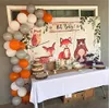 Woodland Jungle Wild Animal Balloons Garland Arch Hedgehog Squirrel Raccoon Folia Balloon Dzieci Urodziny Dekoracje 210626