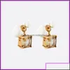 Stud Earrings Jewelry Women Designers Street Fashion Womens Pearl Earring Designer Diamonds Ladies Ear Studs Party Wedding Retro Drop Delive