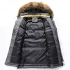 6XL Mannen Winter Casual Lange Dikke Bontkraag Hooded Parkas Jas Jas Herfst Mode Warm Winddicht Zakhoed Parka 220105