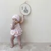 아기 어린이 분리 수영복 수영 모자 아기 소녀 체리 해변 휴가 키즈 수영복 210702