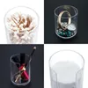 Acrylic Round Container Cosmetic Makeup Cotton Multi-Purpose Holder Jewelry Box Candy Organizer And Pad Storage Jars T5C5 Bags
