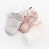 3 paires/lot 0 à 24 m printemps été bébé chaussettes couleur unie bébé chaussettes de sol en coton doux anti-dérapant chaussettes de bateau pour les filles 808 Y2