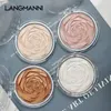 4 färger Rose Highlighter Pulver Glöd Glitter Palette Ansikte Kontur Ljusa Makeup Shimmer Illuminate High Light Cosmetic I lager