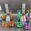 10 Inch Glas Bong Gemengde Kleur Paars EyeStobacco Water Pijp Smoking Beker Bongs Ice Ash Catcher DAB Oil Rigs Heady Glass Bowl downstem