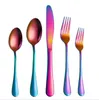 Dinnerware stainless steel flatware set food grade silverware cutlery sets utensils include knife fork spoon teaspoon