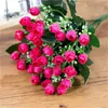 2021 36 Cabeça Pequeno Bud Rosas Flores Artificiais Seda Rosa Decorações Decorativas Decorações para Casa Valentine \ 's