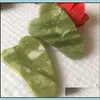 Mas Stones Rocks Health Beauty Mas Beautyjd010 Natural Xiuyan Stone Green Jade Guasha Gua Sha Board Masr voor SCRA Drop Delivery 2147765