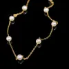 Catena SUQI sul collo Girocollo in ABS color oro color argento in acciaio inossidabile da pendenti con collana di perle per gioielli da donna