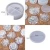DIY Epoxy Resin Silicone Molds Circular White Crystal Drop Glue Storage Box Round Coaster Craft Tools Mold New1763470