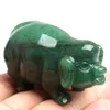 2.36 inch Hoogte Natuurlijke Groen Aventurijn Quartz Pig Pet Figurines Crystal Healing Reiki