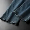 Mode Streetwear Men Jeans Blå Färg Hip Hop Byxor Hombre Elastisk Skinny Jeans Homme Klassisk Ankel Zipper Jeans Homme X0621