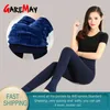 Fashion Women's Autumn and Winter High Elasticity Good Quality Thick Velvet Pants Warm winter christmas Leggings 210428