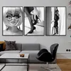 Seksi Bacaklar Poster Baskı Siyah Ve Beyaz Tuval Boyama Pop Duvar Sanatı Resimleri Oturma Odası Için Vintage Moda Ev Dekor Cuadros