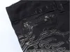 Black Jeans Men's Cotton Dragon Pattern Brand Designer Mens Jeans imprimé pantalon Slim Fit Denim pantalon Joggers Male 210518