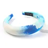 4 kleuren vrouwen meisje printing spons hoofdband voor gift feest mode haaraccessoires eenvoudige stijl hoge kwaliteit