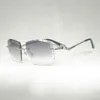 Óculos de sol para homens e femininos para homens e mulheres, 20% de desconto no estilo de diamante de diamante de diamantes de grande tamanho Gafas Retro Shades Men Goggles para dirigir óculos sem aro