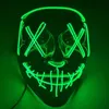 3st Halloween Horror Mask LED Glowing Masks Purge Masker Val Mascara Costume DJ Party Light Up Masks Glow in Dark 10 Colors