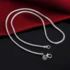 Collana in argento 925 con catena a forma di serpente da 1 mm/2 mm/3 mm per gioielli da donna con collane da uomo