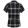 Plus Size 5XL 6XL 7XL Men's Short Sleeve Shirt Summer Fashion Casual Plaid Male Brand Clothes 210721