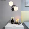 Duvar Lambaları Modern Sanat Tasarım Nordic Yaratıcı Oturma Odası Yatak Odası Başucu Aydınlatma için Cam Hanglamp Nigh LED Luster Home Dero