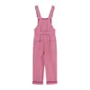 Verão Streetwear Chique Solto Calças de Jeans Macacões para Mulheres Causal Belted Jumpsuit Calças Vintage rosa feminina suspensórios 210515