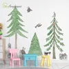 Large fresh Christmas tree wall stickers self-adhesive paper bedroom home decor living room background wall porch decoration 210705
