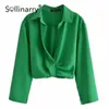 Sollinarry Autumn High Street Solid Women Casual Set Lapel Collar Shirring Ladies Two Piece Set Full Regular Sleeves Female Suit 210709
