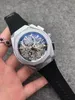 2021 luxe herenhorloges stalen kast rubberen band F1 racehorloge sport quartz multifunctionele chronograaf horloges Montre 22286p