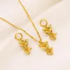 Earrings & Necklace Bangrui 2021 Exquisite Gold Color Flower Cluster Pendant Drop Fashion Jewelry Sets African Gifts