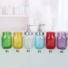 Sabonete líquido bomba de vidro frasco frasco frasco de aço inoxidável distribuidores loção de bancada casa de banho ferramenta de armazenamento marinha dow338