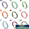 Stainless Steel Men Women Spain Germany France Italy Argentina National Flag PU Leather Bracelets Handmade Jewelry