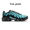 TN Plus Running Shoes For Men Women Black White True Green Midnight Navy Rainbow Breattable Sneaker Outdoor Trainer Storlek 36-46